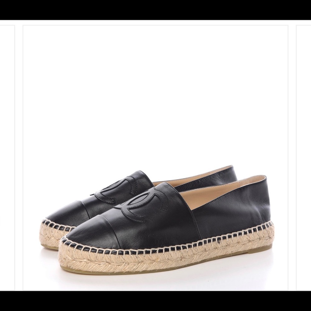 Chanel espadrilles black size 39
